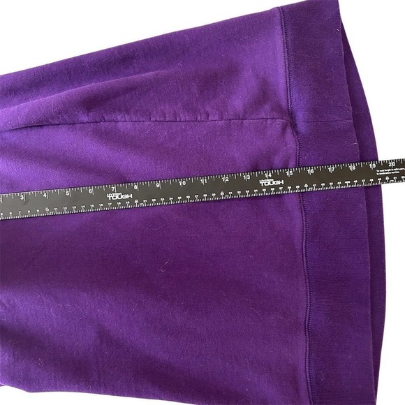 Lauren Jeans Co Ralph Lauren Petite Purple Shawl Collar Buckle Dress Women PS - Picture 7 of 9